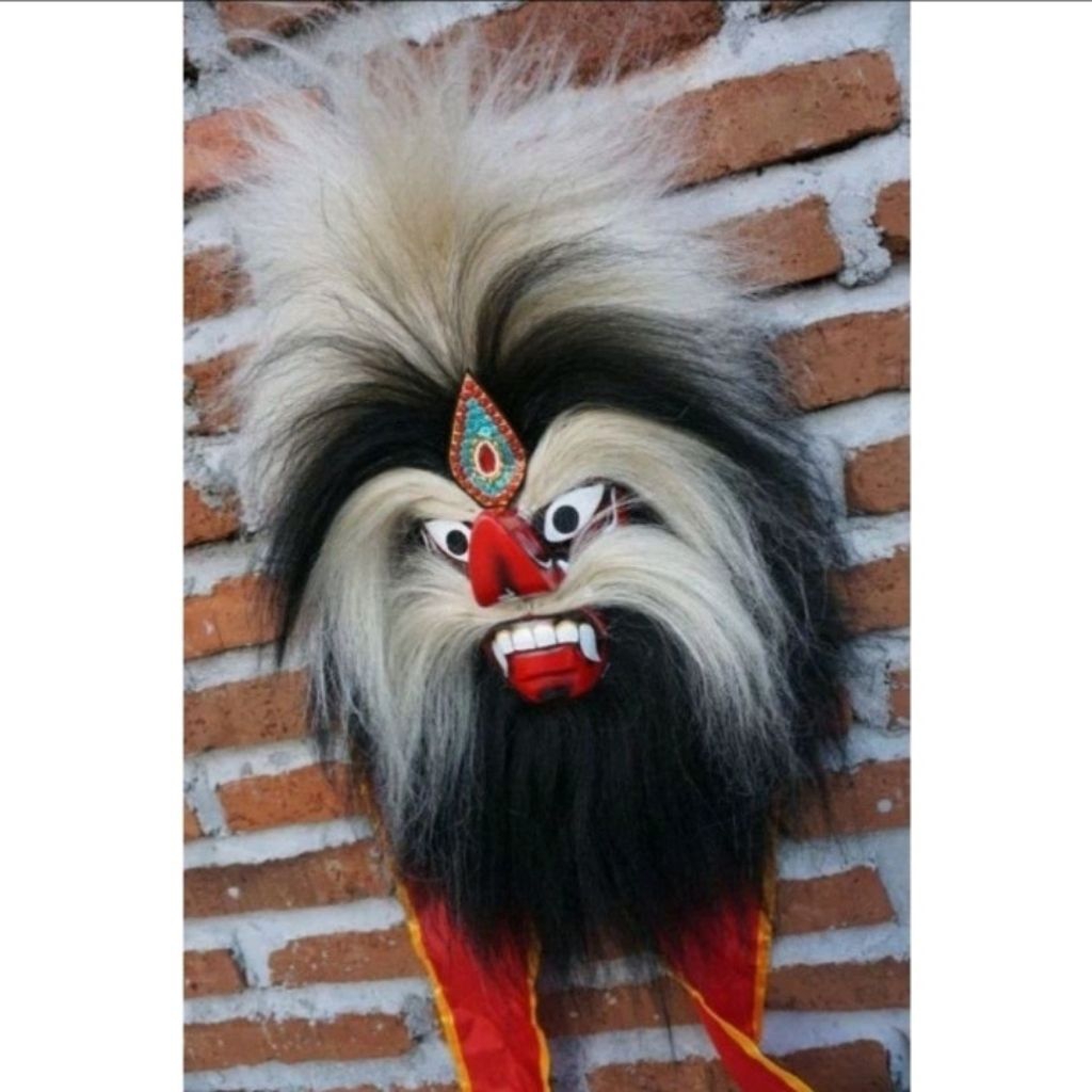 TOPENG BUJANG GANONG / Topeng Ganongan Jathilan / Bujang Ganong High Quality / Ganongan Rambut Sinte