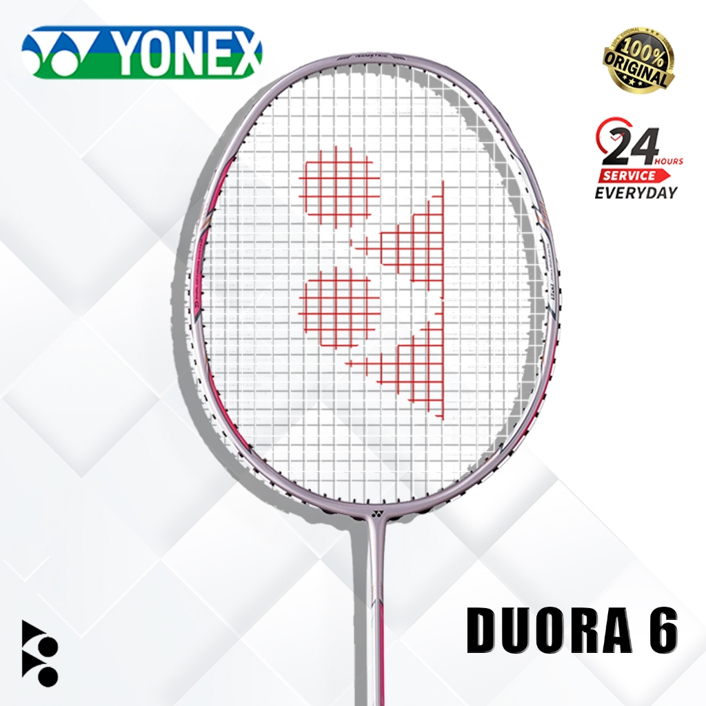 Bulu-tangkis Racket-Badminton  DUORA 6 Karbon Lengkap Individu 4U 26Lbs 83g Made In-Japan