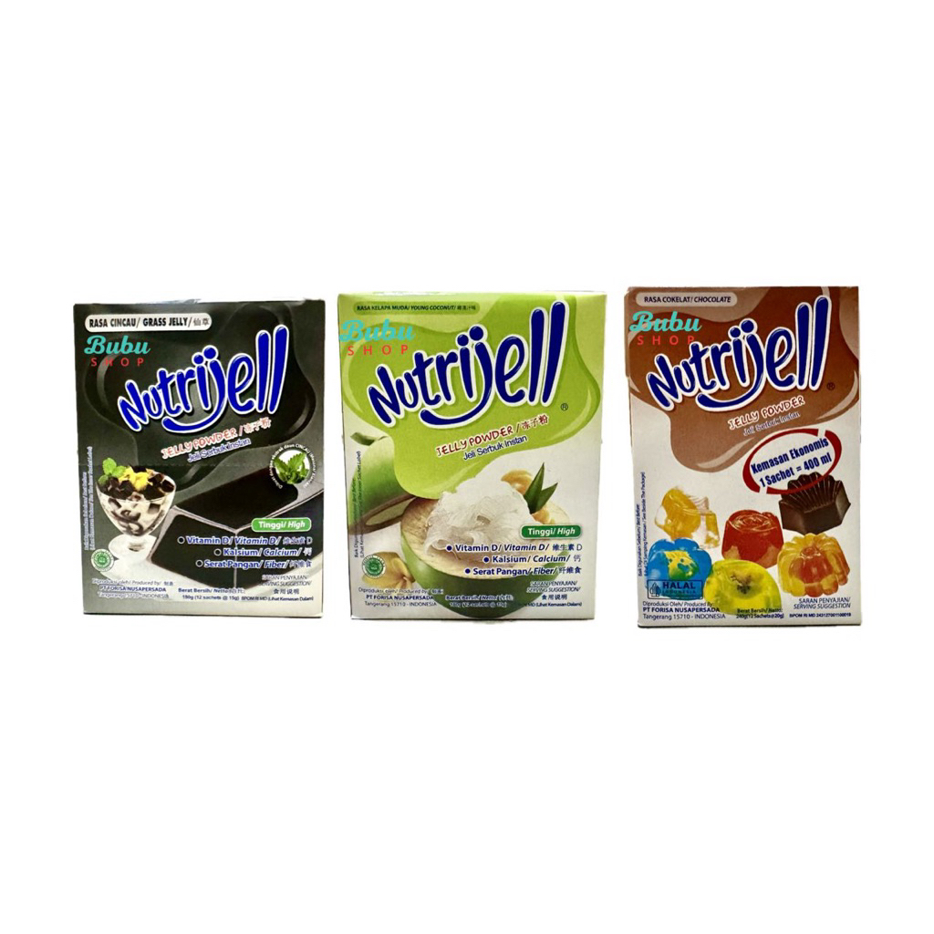 NUTRIJEL Cincau Coconut 15g dan coklat 20gr