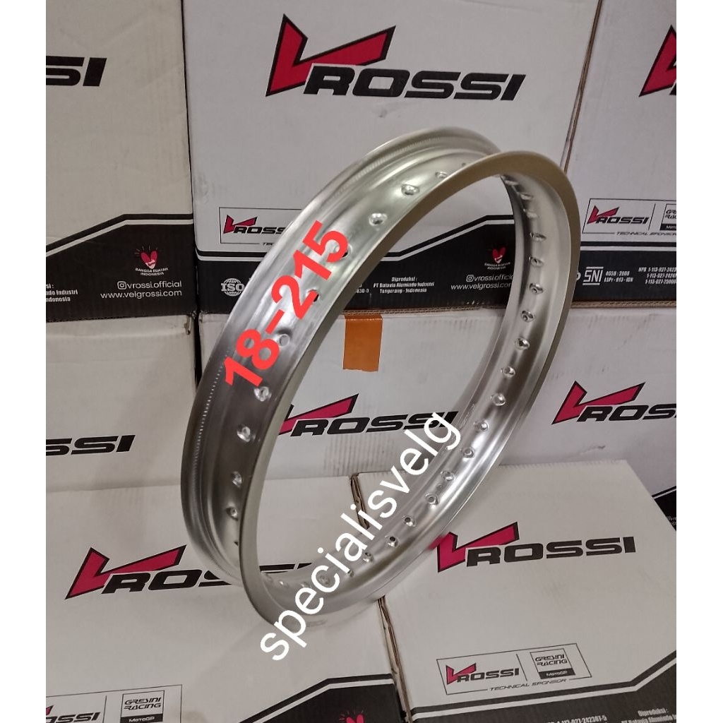 VELG PELAK JARI JARI V ROSSI RING 18 UKURAN 18-215 SILVER. VELAG VELG PELEK RING 18 V ROSSI SILVER 1