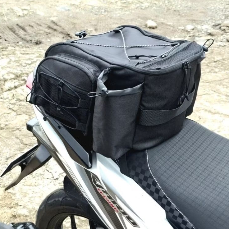 TAS TOURING MOTOR VARIO,TAS BARANG SEMUA JENIS MOTOR,BONUS RAINCOVER,TAHAN AIR