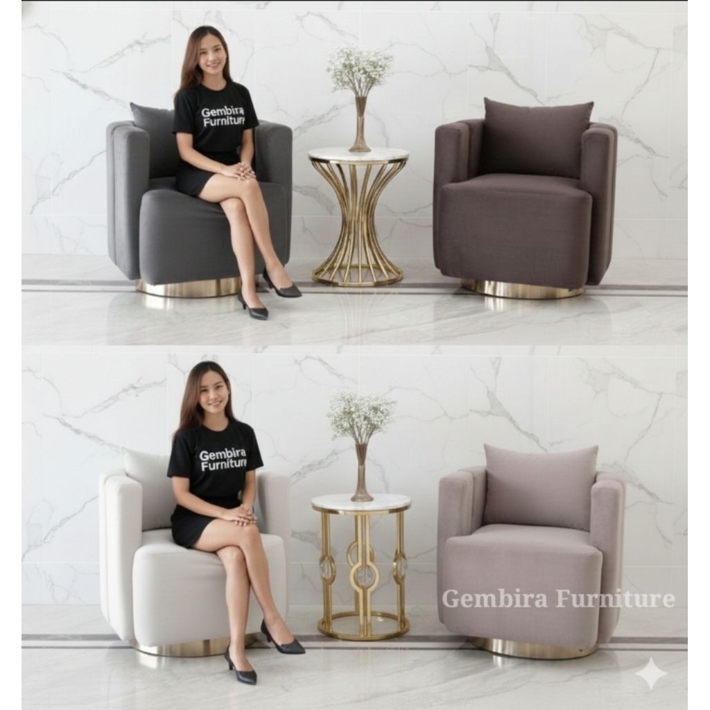 sofa bench mewah promo kursi chair meja gold pink custom industri cafe resto industrial santai