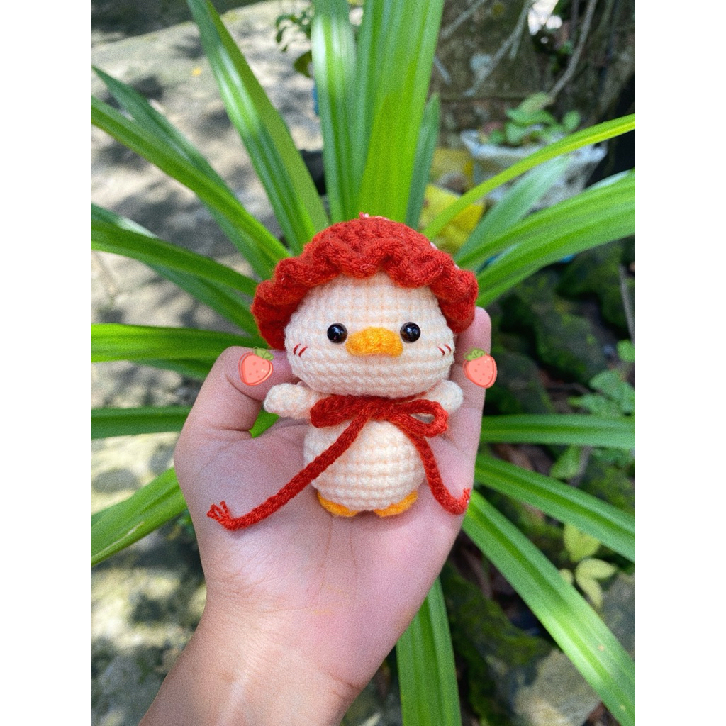 gantungan kunci|gantungan rajut|bebek|bebek rajut|croche