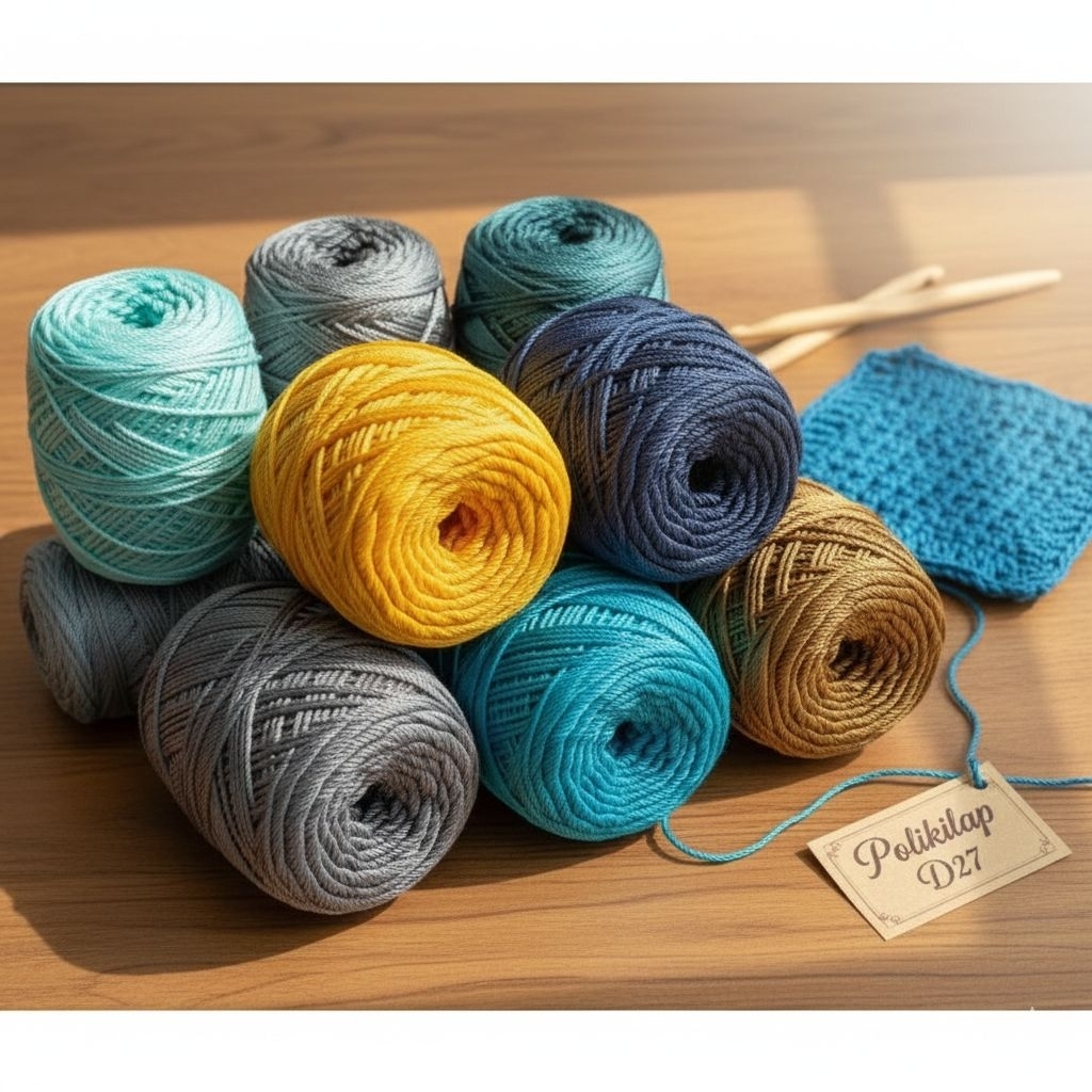 BENANG RAJUT POLIKILAP D27 POLYESTER KILAP