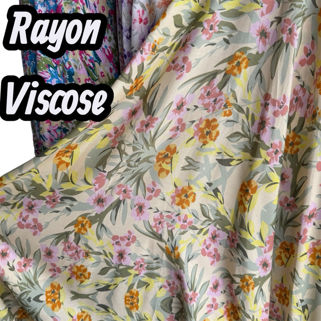 kain katun rayon viscose premium - rayon motif - rayon meteran