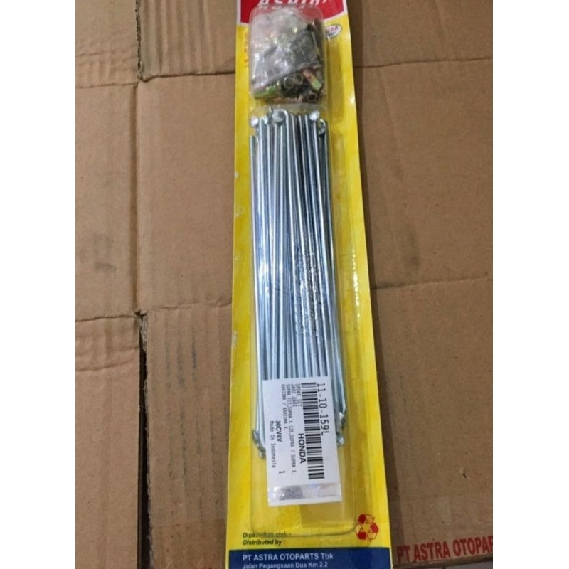 Ruji Belakang Supra X 125 Karisma Blade revo Absolute Legenda Grand Aspira 11-10-159L Velg Ruji Pela