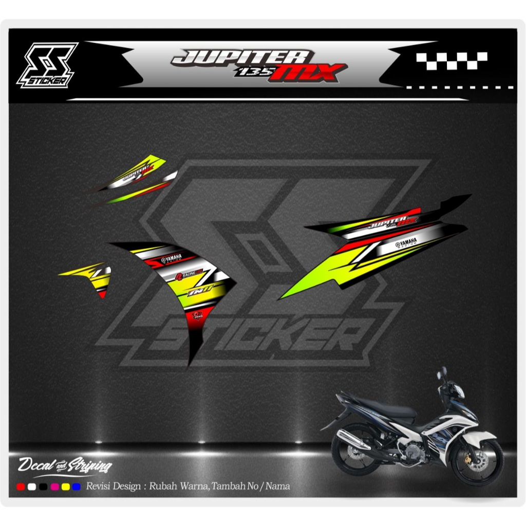 STIKER STRIPING MOTOR JUPITER MX 135 CUSTOM 01