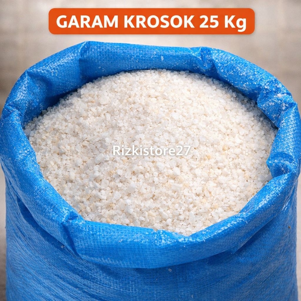 Garam Krosok 25 Kg Garam Kasar Serba Guna untuk Kolam Ikan Garam Ikan Hias