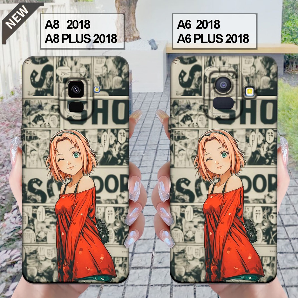 Case Samsung  A6 2018 | A6 PLUS 2018 - Samsung A8 2018 | A8 PLUS 2018 _Silikon casing hitam bening