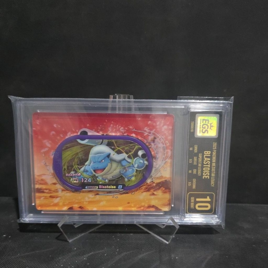 blastoise superstar legacy mezastar mezatag original pokemon slab grading egs 10 gem mint