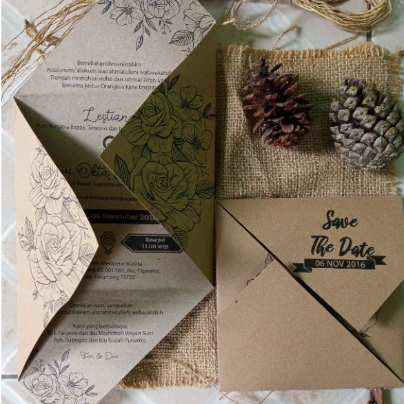 Undangan Nikah Unik Lipat Origami