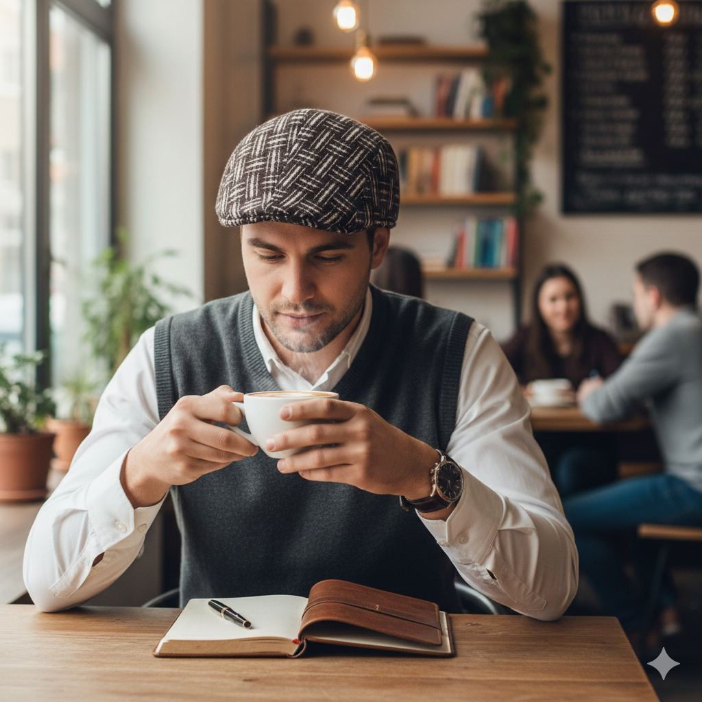 Patino Hat Topi Flat Cap Pet Pelukis Sutradara Bareta Baret Newsboy