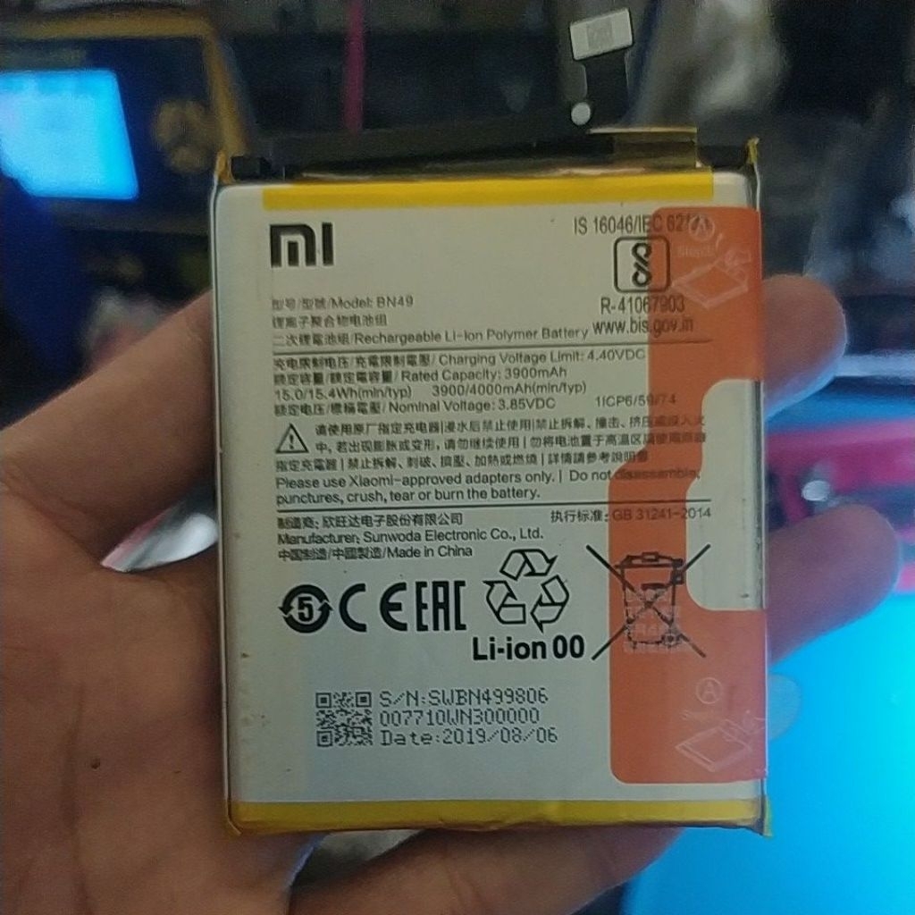 Baterai Redmi 7A Original Cabutan Second
