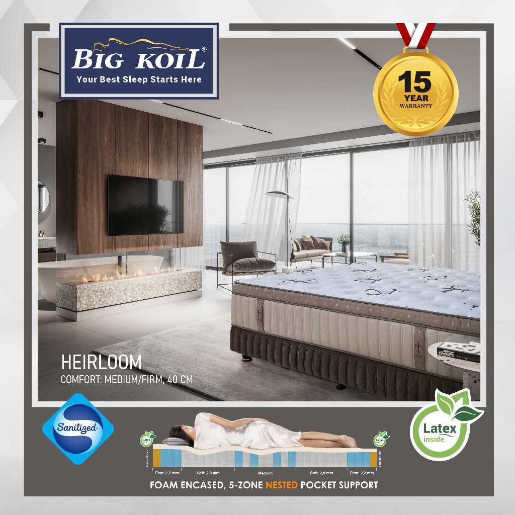 KASUR SPRINGBED BIGKOIL - KASUR PREMIUM - KASUR LATEX - HEIRLOOM - BIG KOIL
