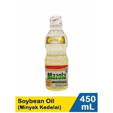MAZOLA Minyak Kedelai Botol 450ml Untuk Masak Nutrisi Tinggi Minyak Kedelai