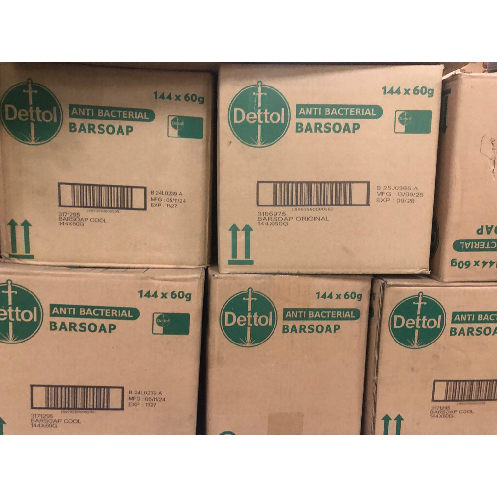 1 Dus Sabun Dettol Batang 60gr All varian isi 144pcs