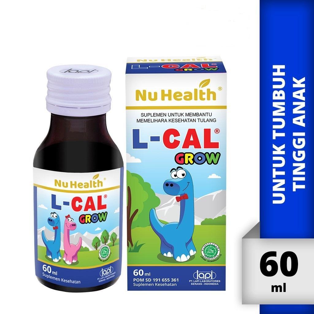 NU HEALTH L-CAL Grow Sirup 60 mL - Suplemen Tulang Anak Kalsium Zinc Vitamin D3 K2