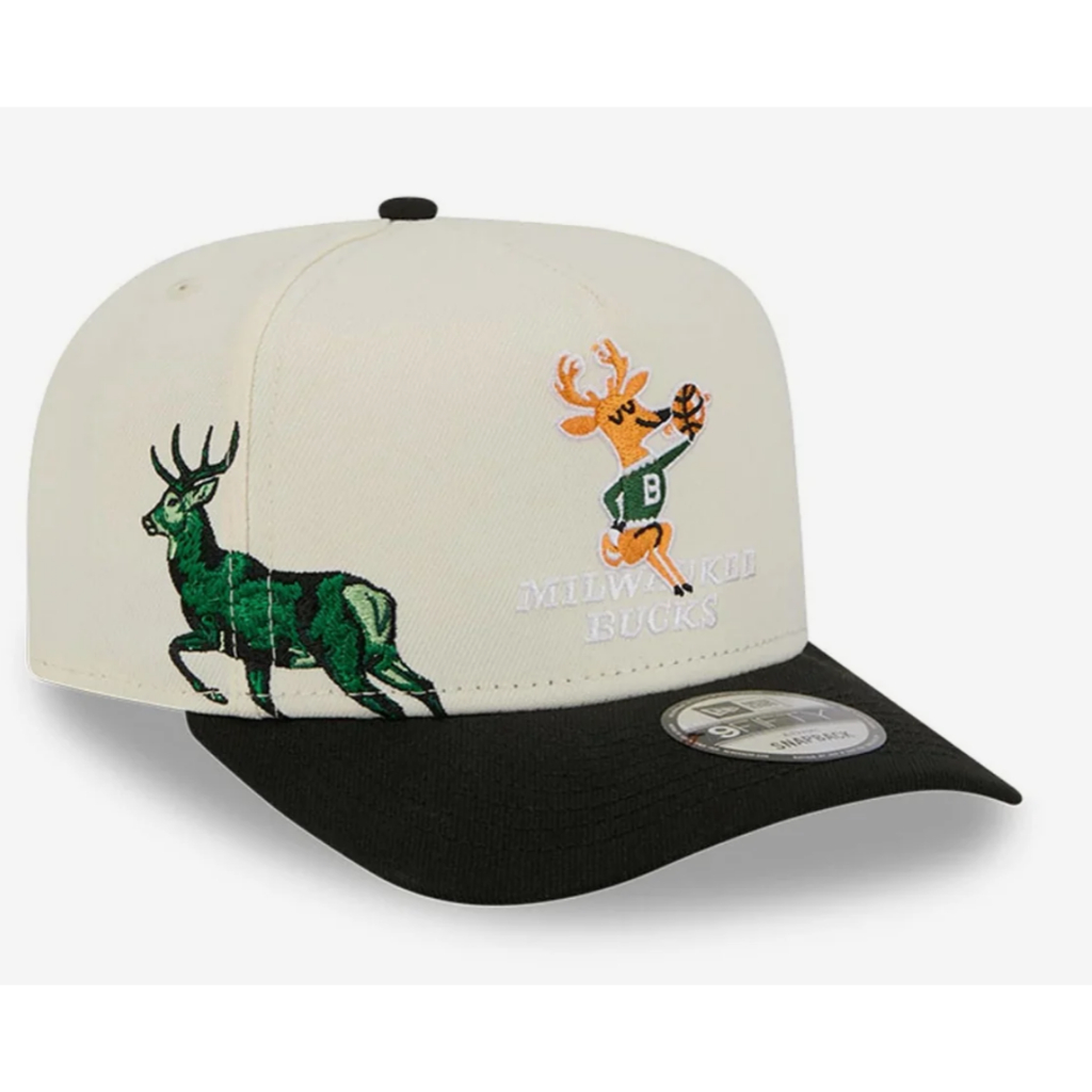 PO Milwaukee Bucks NBA Black 9FIFTY A-Frame Snapback Adjustable Cap - Bisa Request Produk di Luar Di