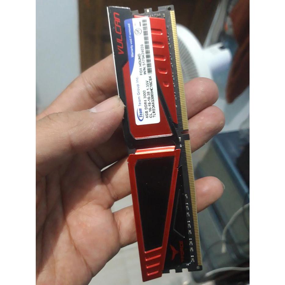 RAM DDR4 Team T-FORCE Vulcan 4GB kit UP to 3200 MHz PC4-12800