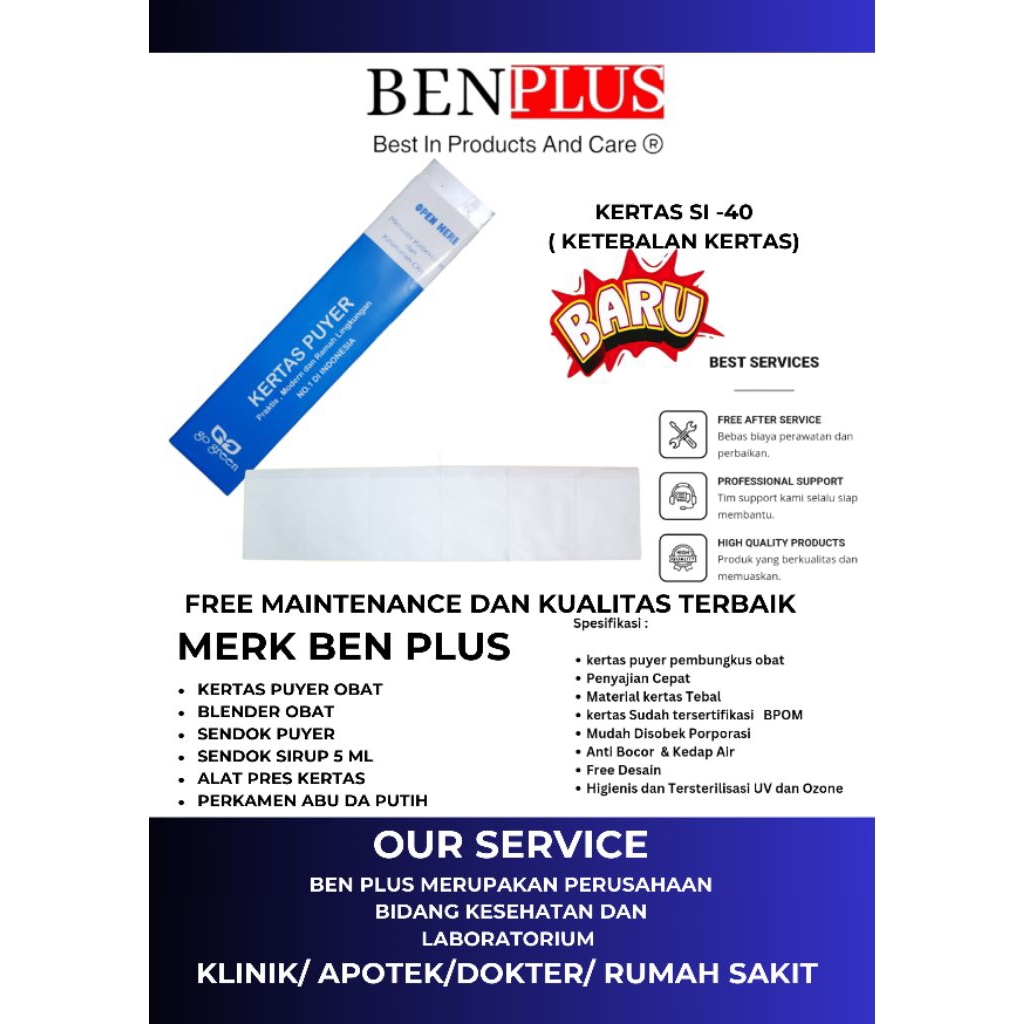 kertas puyer polos isi 1200 pcs