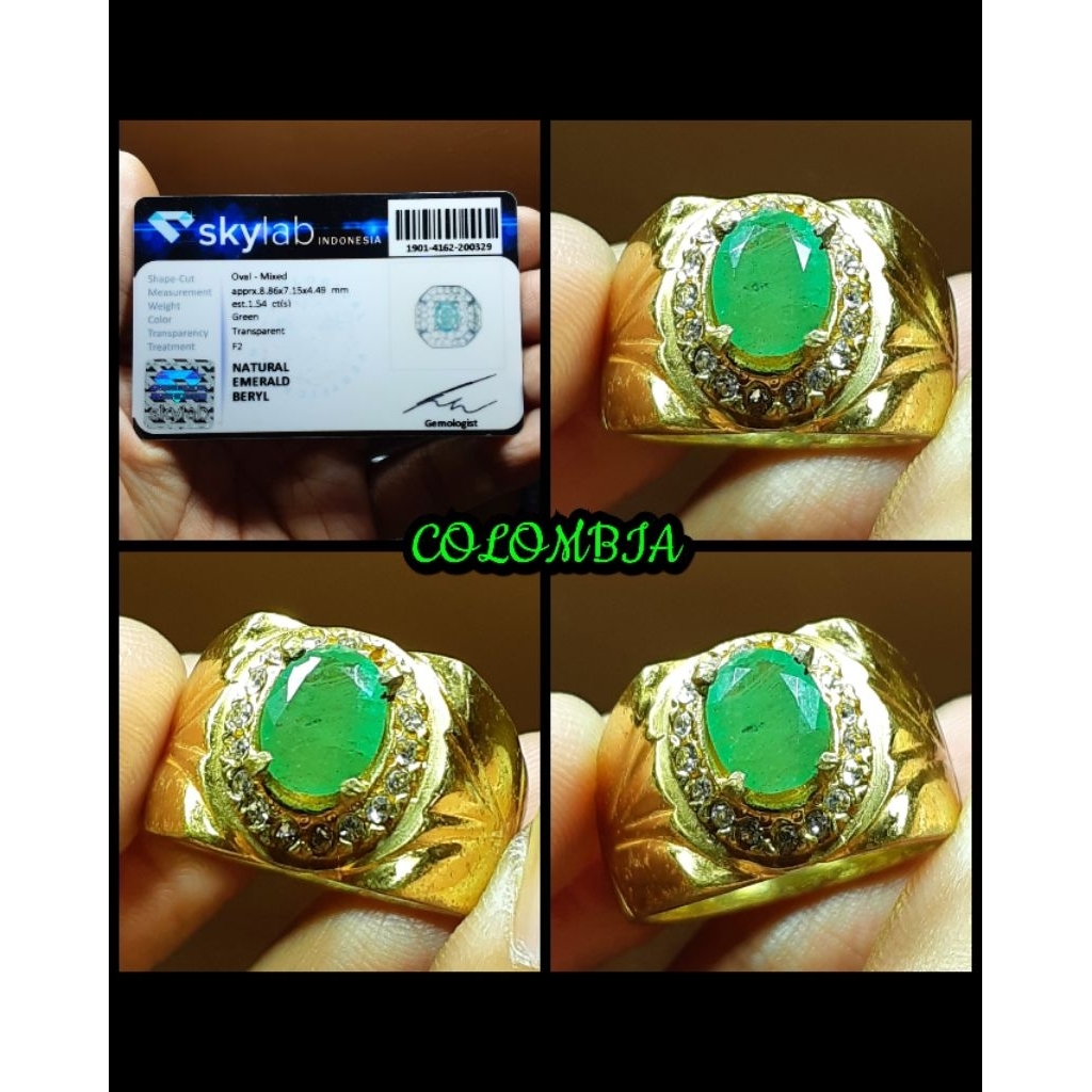 natural permata jamrud colombia + memo sky lab