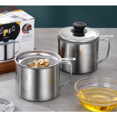 Kitchen House Oil Pot 1L Stainless SUS 304