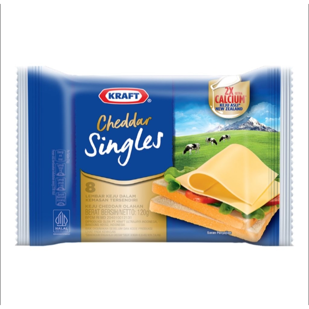 Kraft Keju Cheddar Singles 8 Lembar