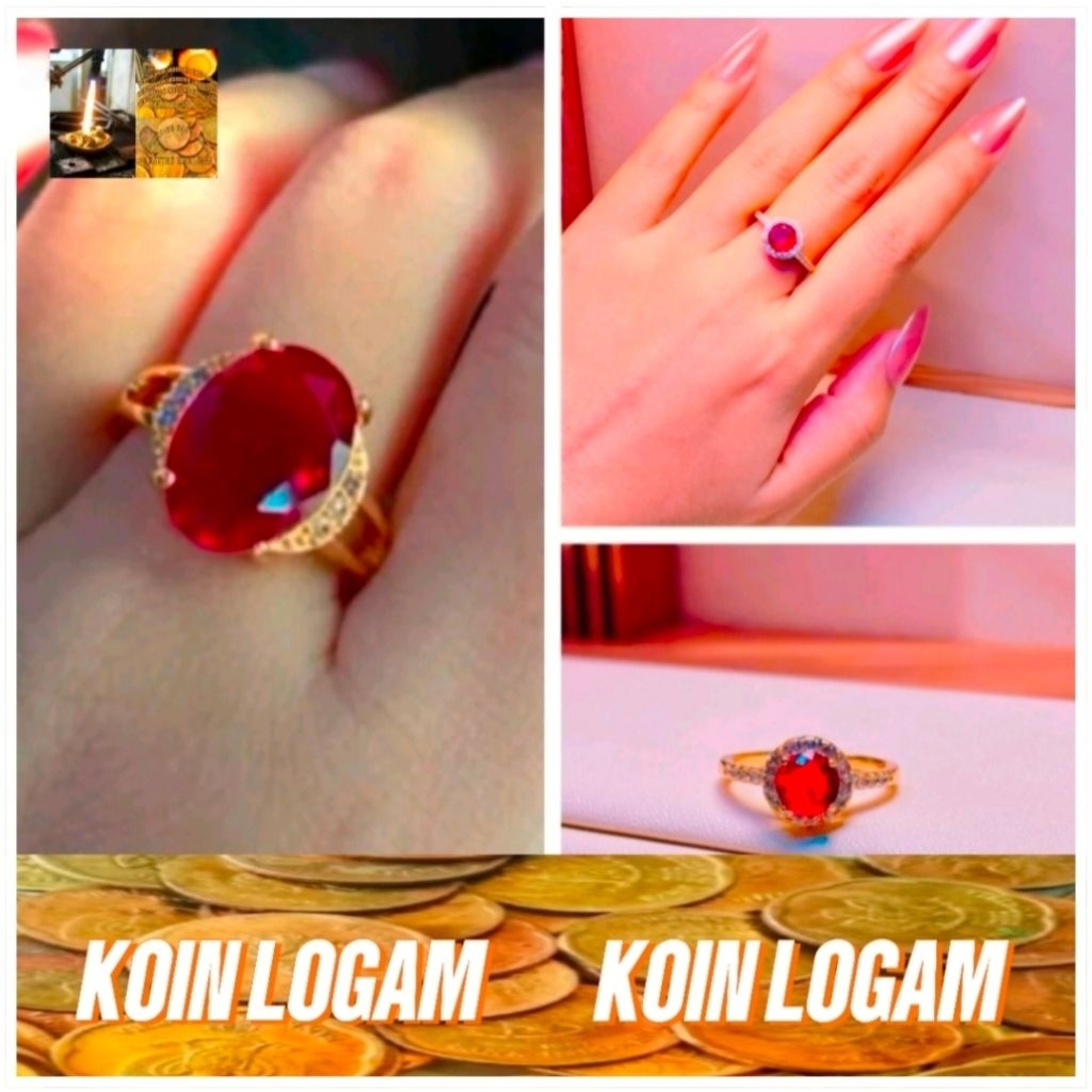 Cincin Wanita Dewasa Anti Karat Lapis Emas 24k Koin 91 Ori Perhiasan Cantik Elegan Mewah Terbaru