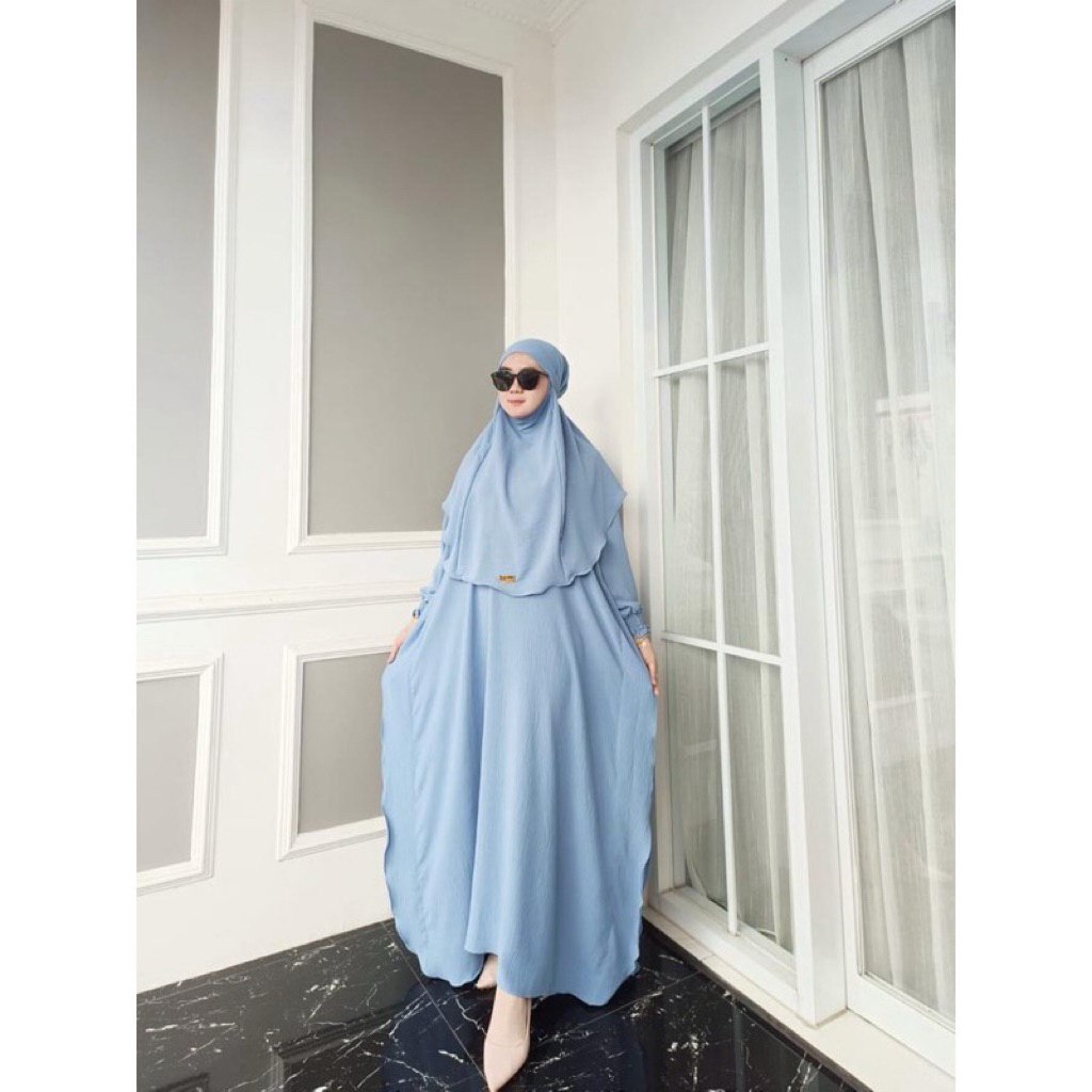 set gamis baby blue