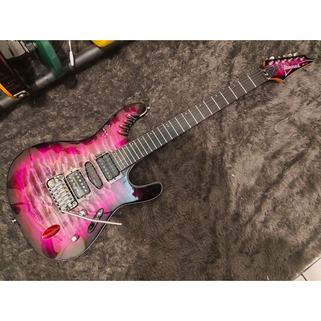 Gitar Elektrik Ibanez S Series Replika, Tremolo Zr Synchronize Klaker With Zps, Pickup Single Fishma