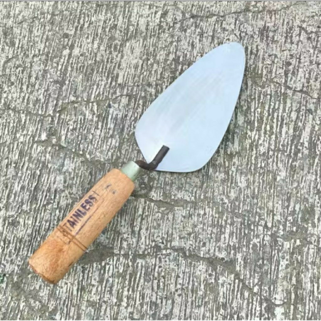 Sendok Semen Stainless / Cetok Tukang Ukuran Sedang Panjang 17cm