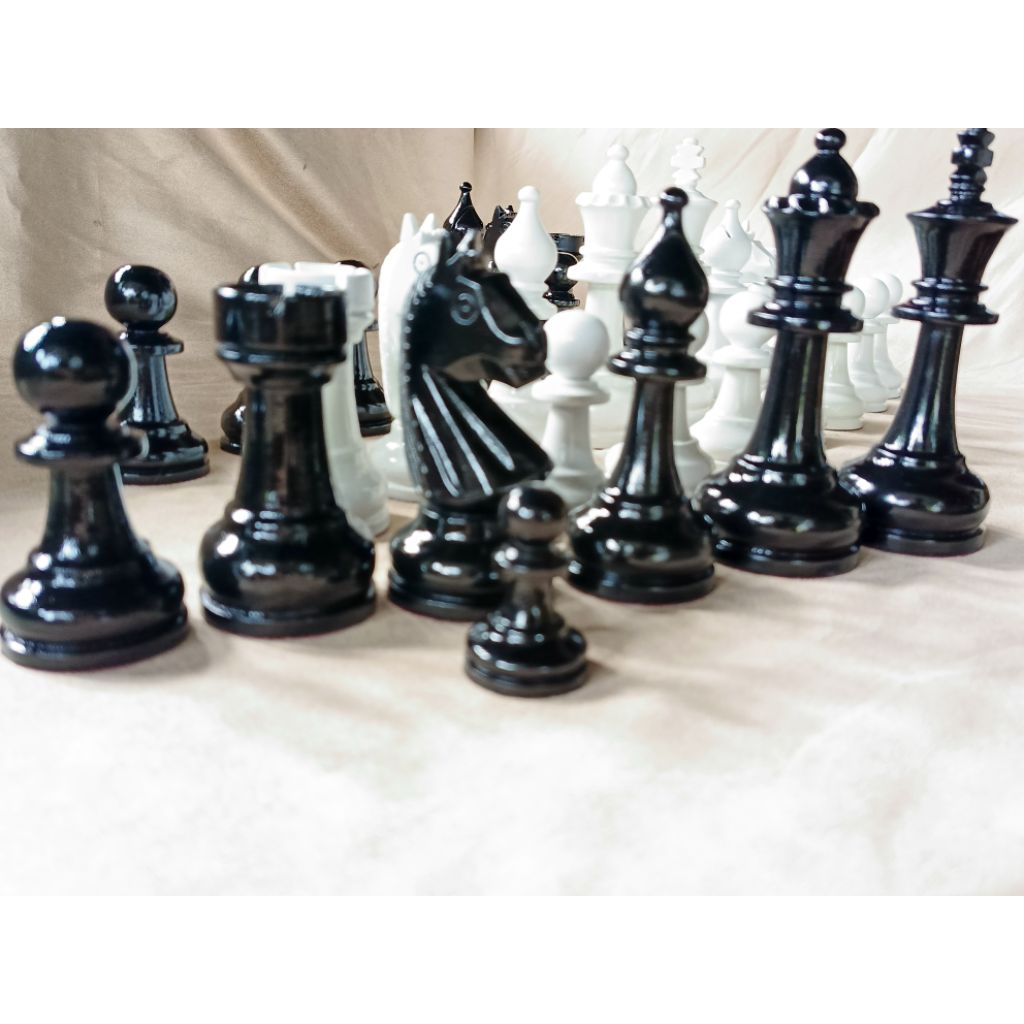 Jual bidak catur kayu jati semi jumbo