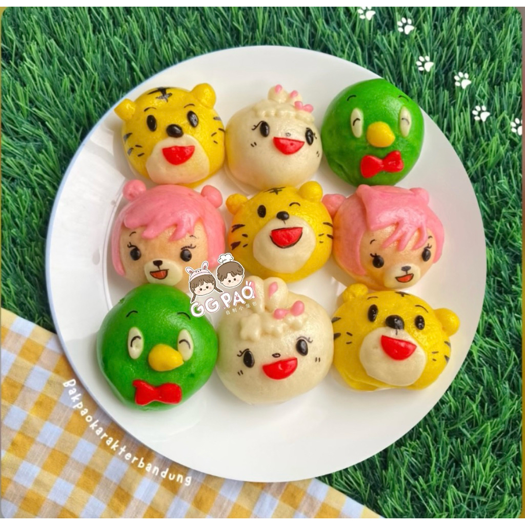 custom bakpao shimajiro tanpa pengawet bapao karakter shimajiro