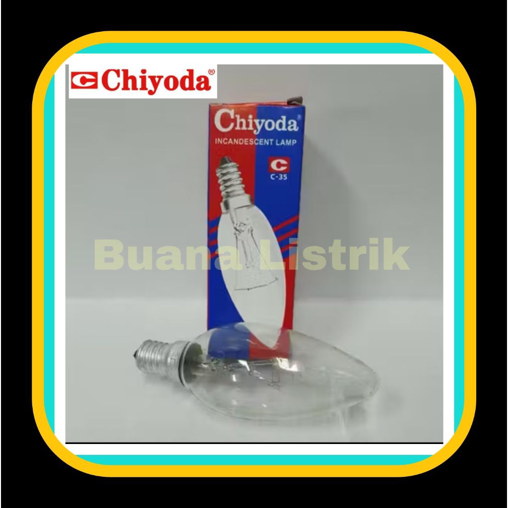 Chiyoda Lampu Lilin Pijar E14 Clear 15W 10W