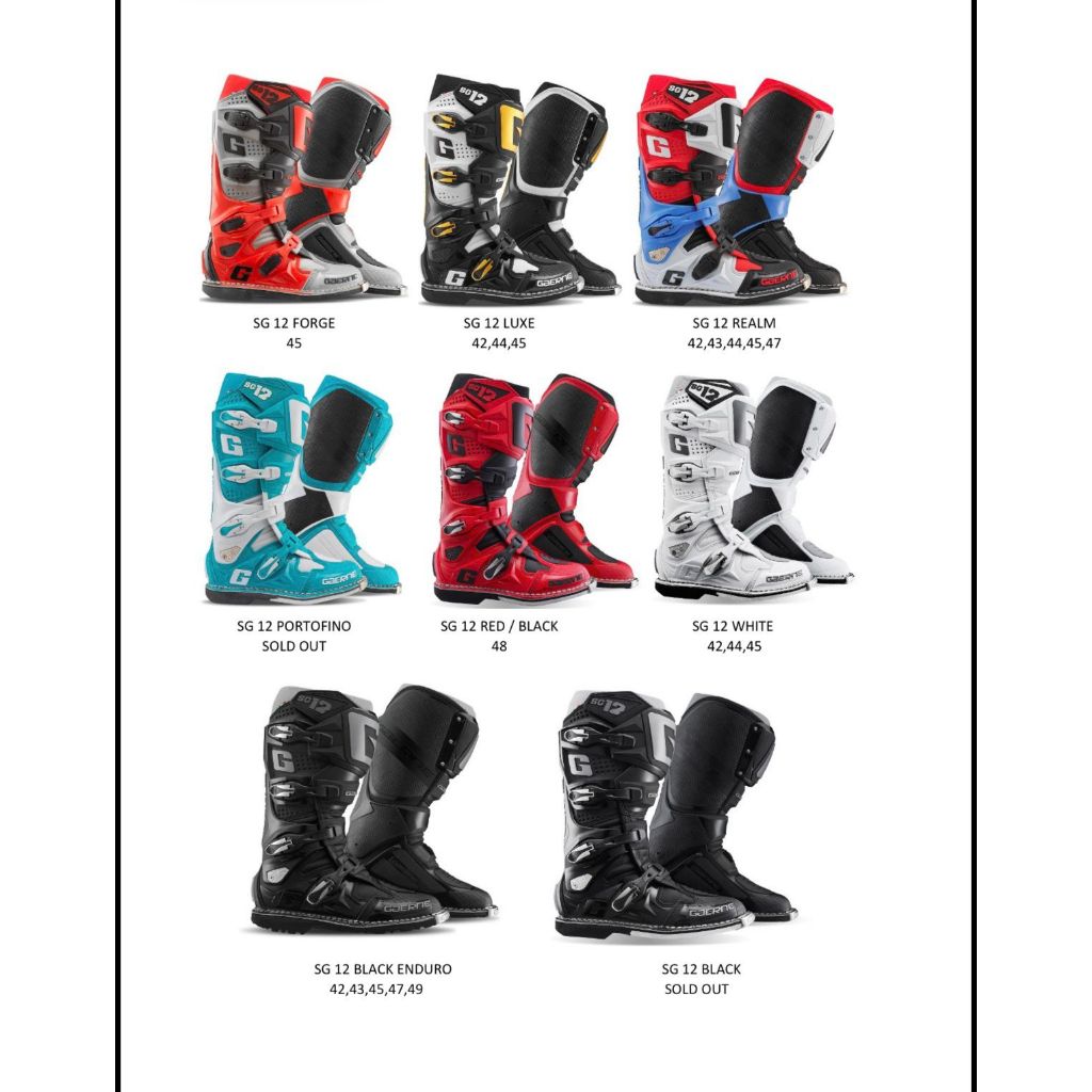 Sepatu Gaerne SG12 Terbaru