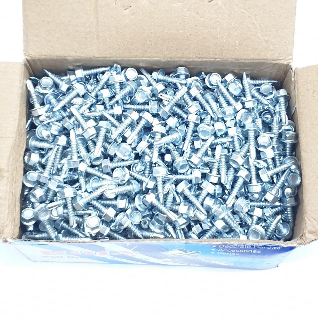 Baut Baja Ringan 10 x 19 MM - 1 Dus - High Quality / Roofing Baut Baja Ringan 10x19 Baut / sekrup / 