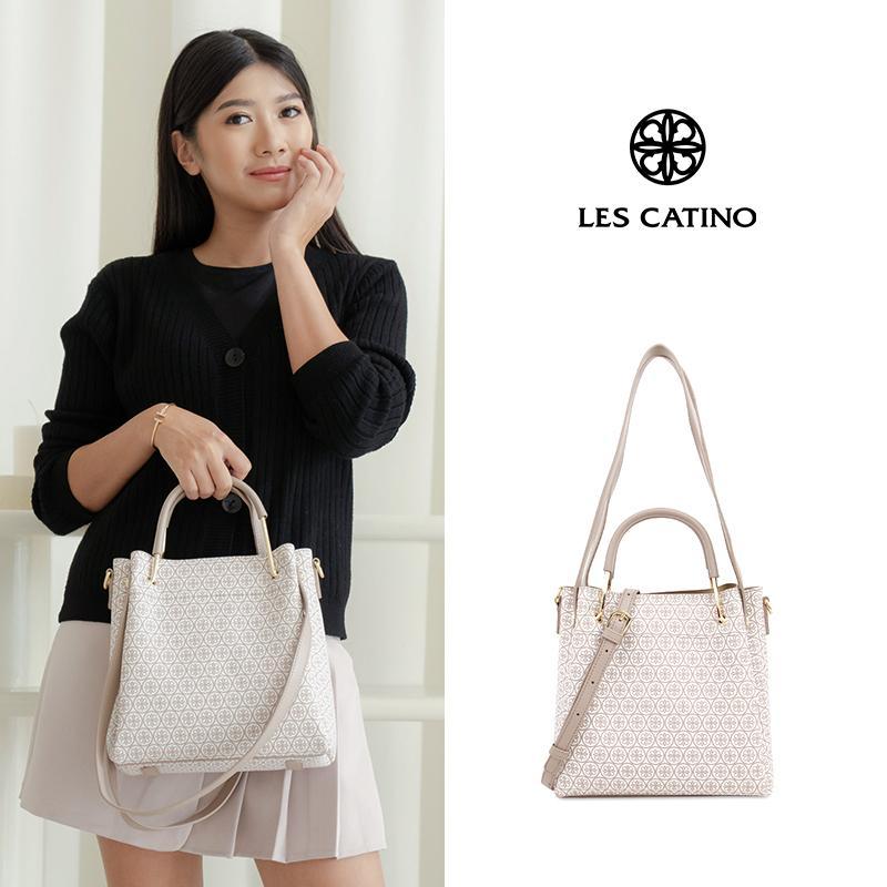 Les Catino Polupi Satchel Monogram Tas Bahu