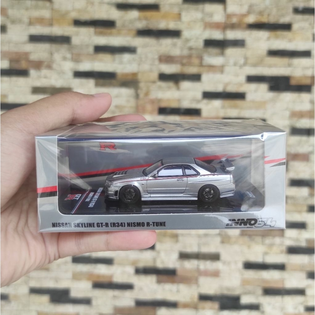 Inno64 Nissan Skyline GTR R34 R-Tune Nismo Silver Inno 64