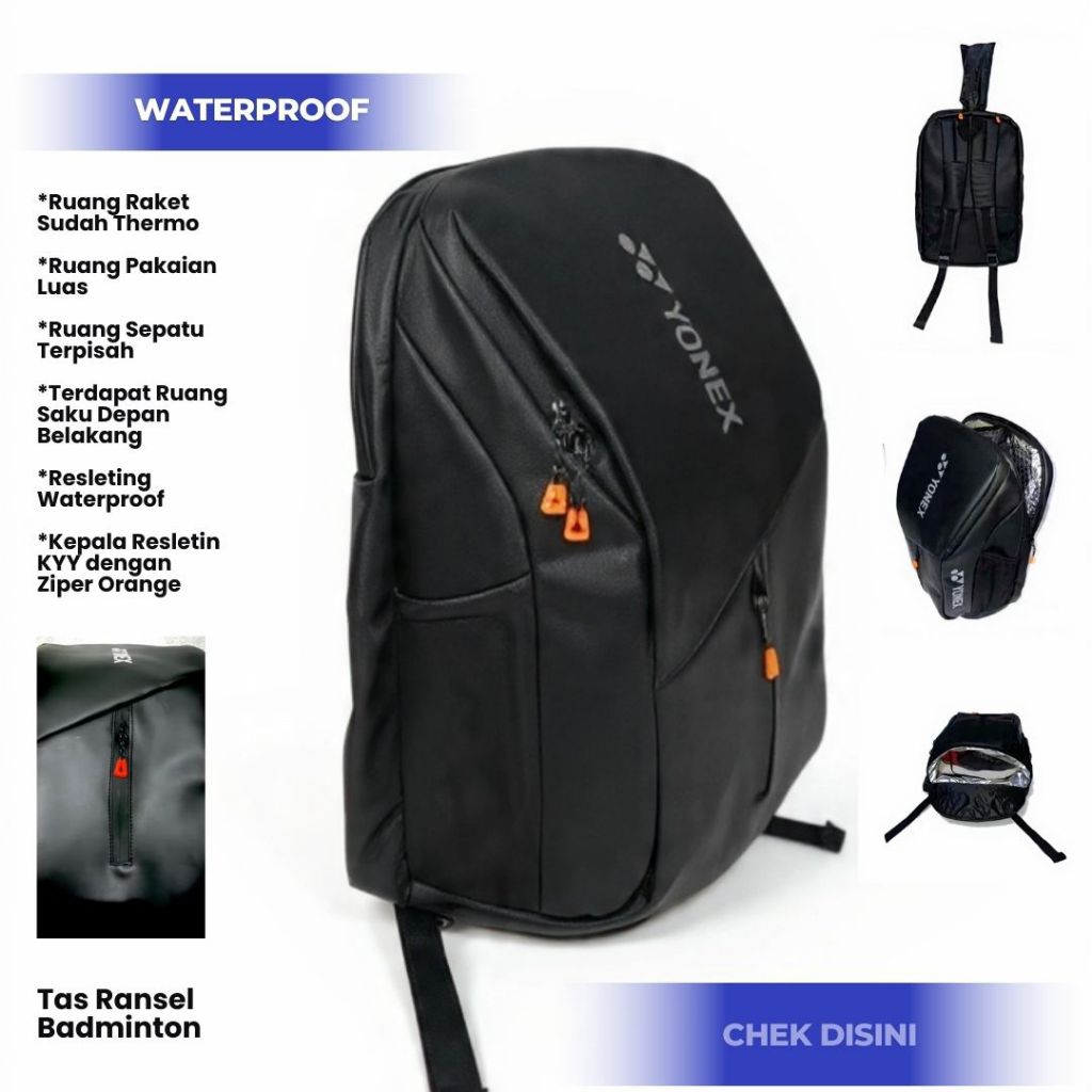 Tas Ransel Badminton Anti Air,Tas Raket Waterproof