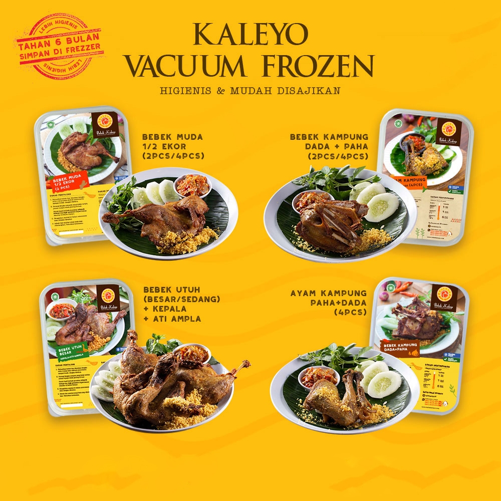 Bebek Kaleyo Frozen Makanan Beku Makanan Enak Delicius Indonesia Frozen Bebek Enak dan Bergizi