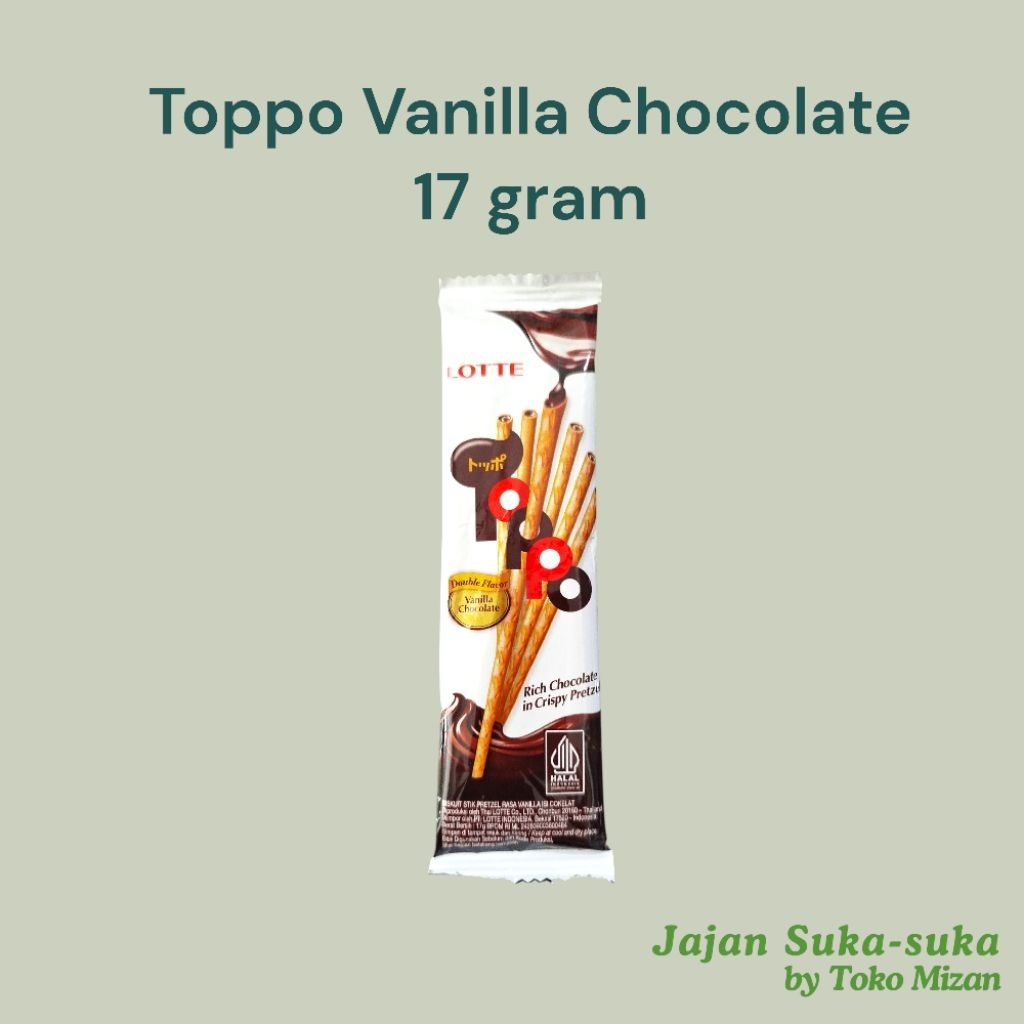 Toppo Vanilla Stik Pretzel Lotte 2000 17 gram
