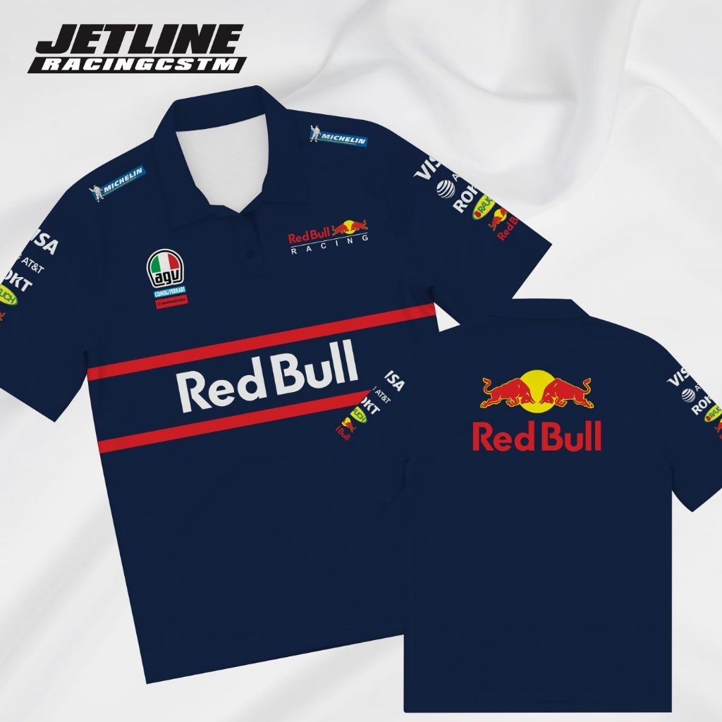 JERSEY RACING/KAOS BALAP POLO BERKERAH REDBULL