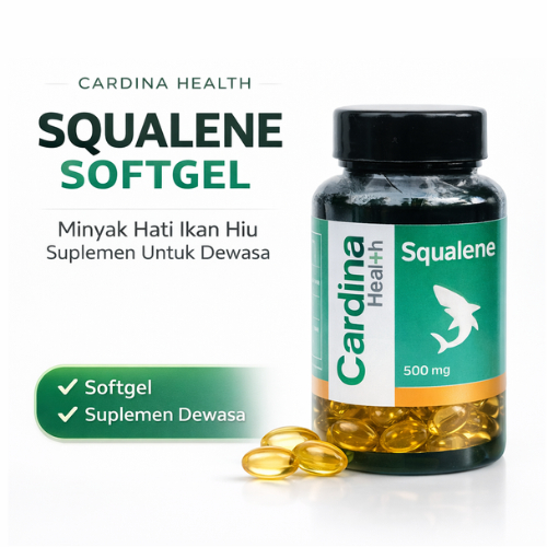 Squalene Softgel – Cardina Health – Suplemen Minyak Hati Ikan Hiu Untuk Dewasa