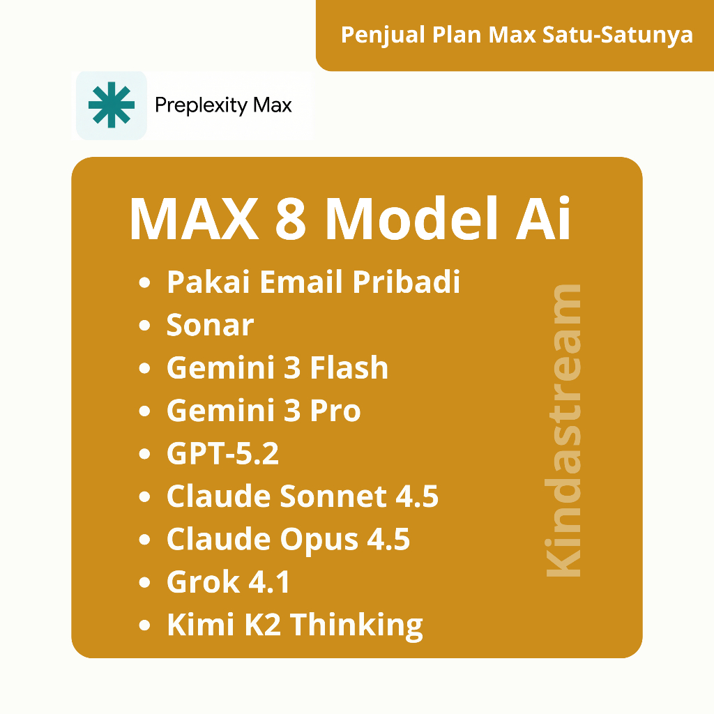 Perplexity AI MAX - 1 Bulan Full Garansi Email Pribadi Private Akses