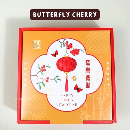 Box Imlek Butterfly Cherry Box Packaging Imlek Box Imlek UKuran 20x20x6.5 Cm Box Imlek 2 Wall Box Ha