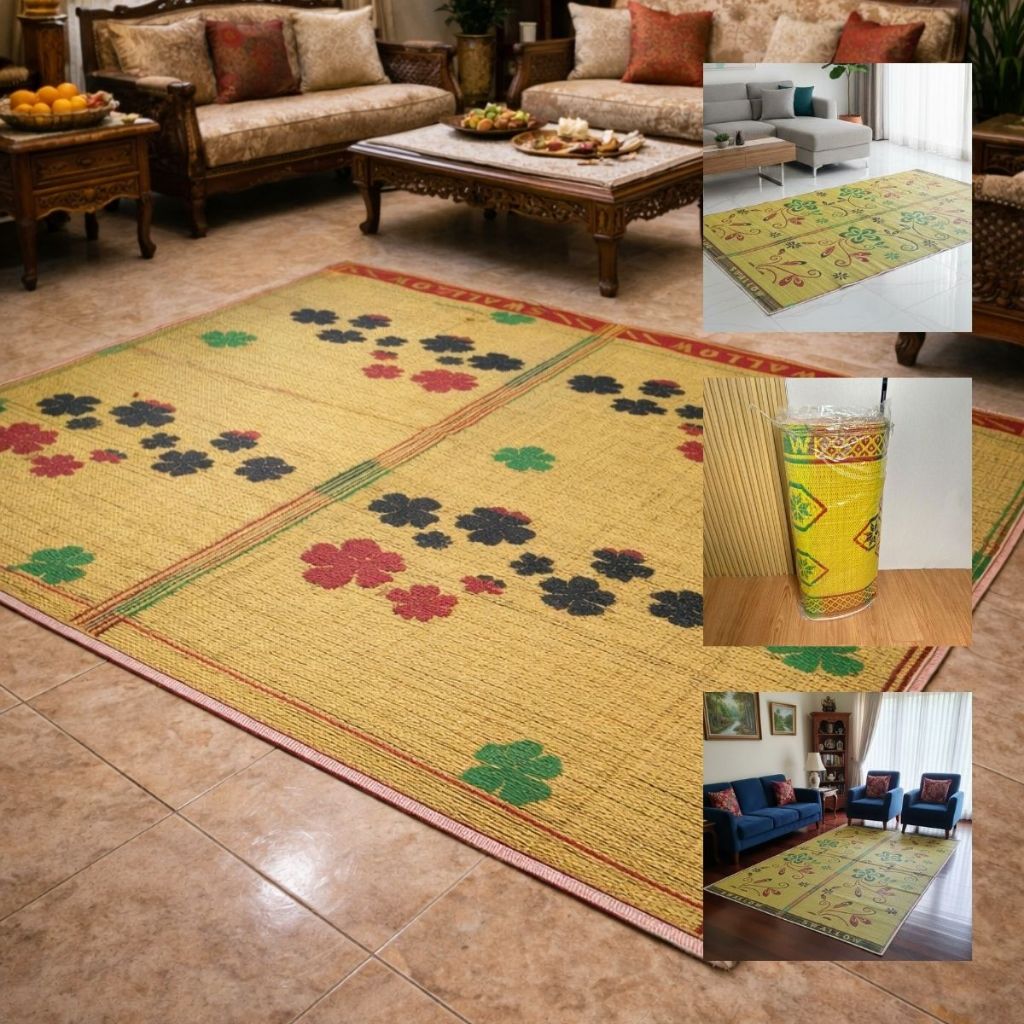 Tikar Plastik Tenun Swallow Original Tebal & Awet | Tikar Lipat Anti Air Serbaguna