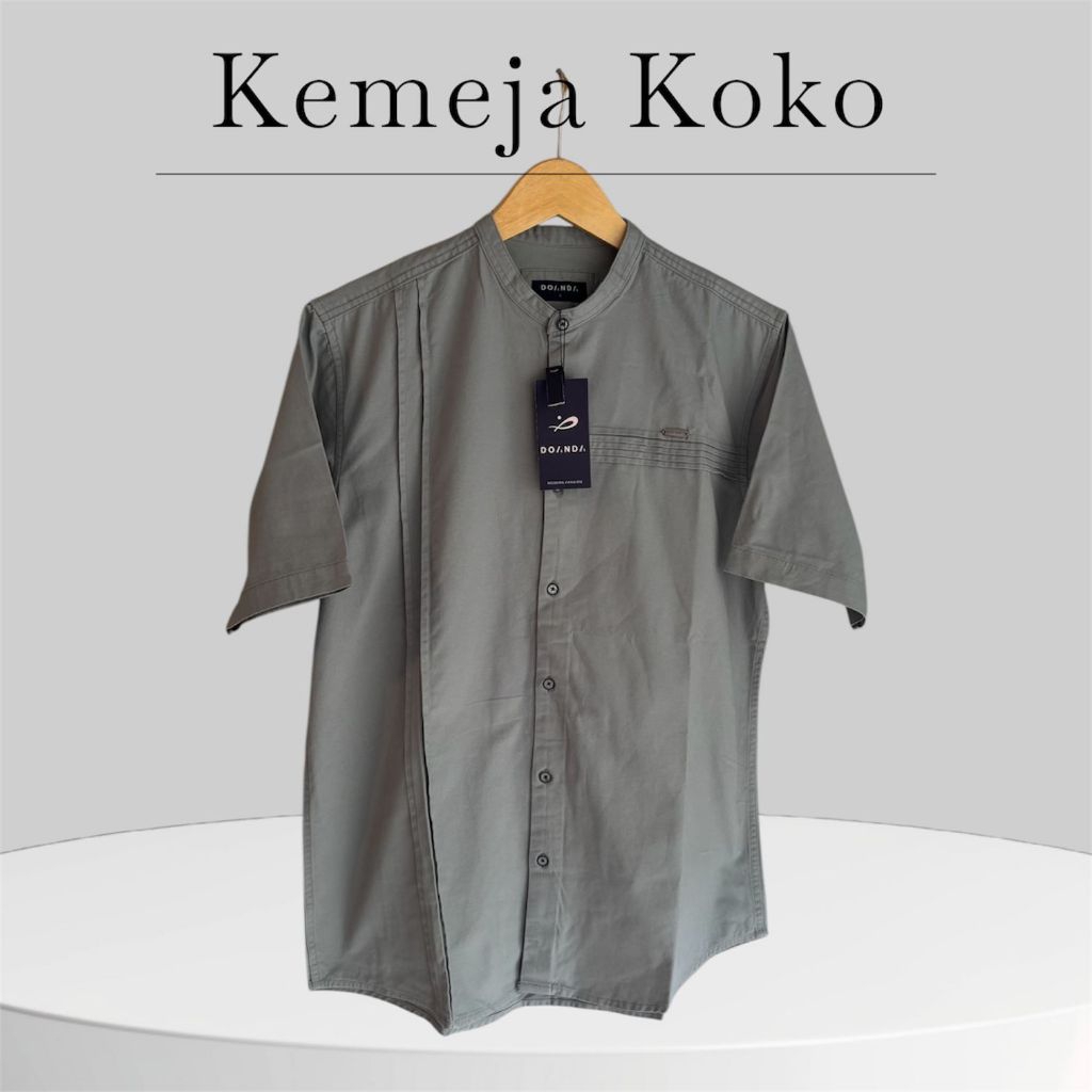 Kemeja Koko Blue grey by Doanda