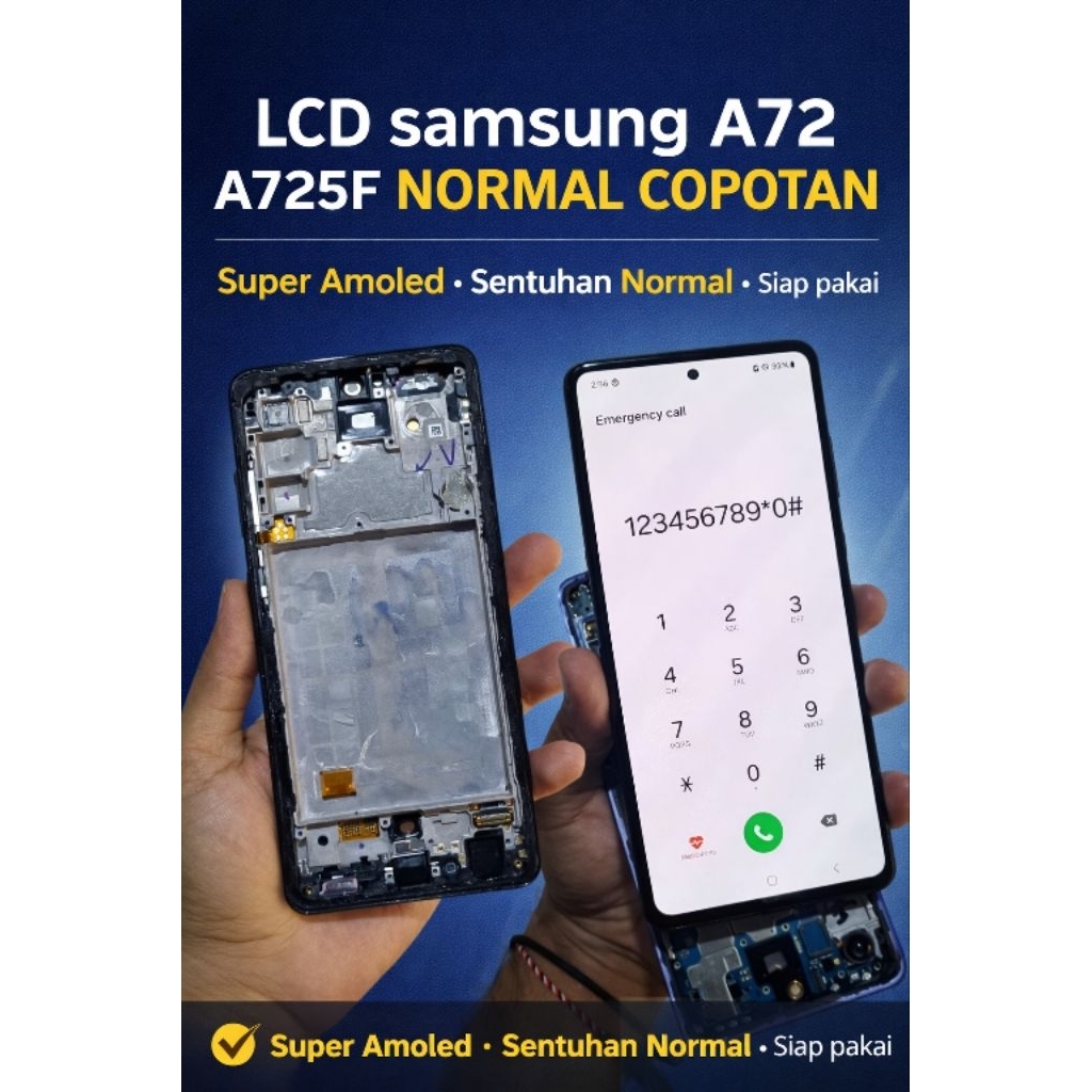 LCD samsung A72 Copotan Original Samsung