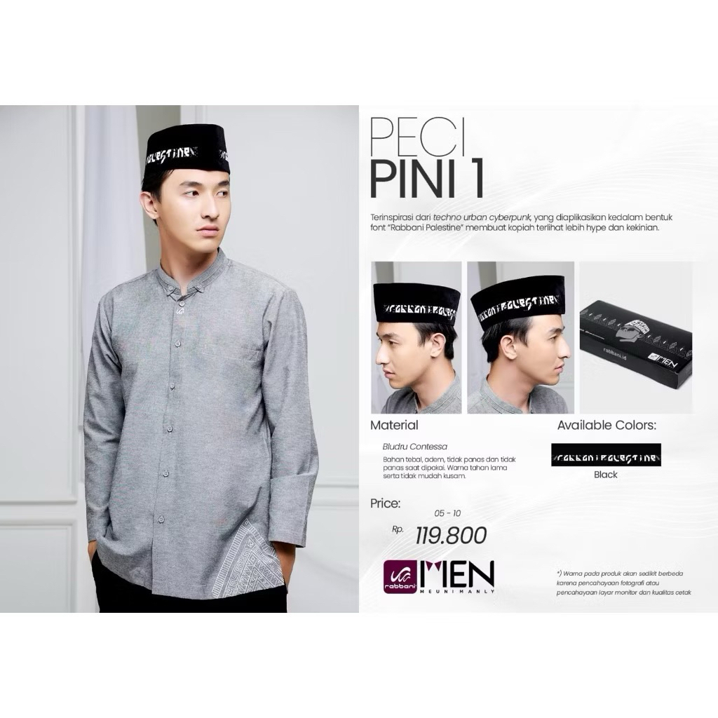 Rabbani - Peci Pria Dewasa Pini 1 KP1
