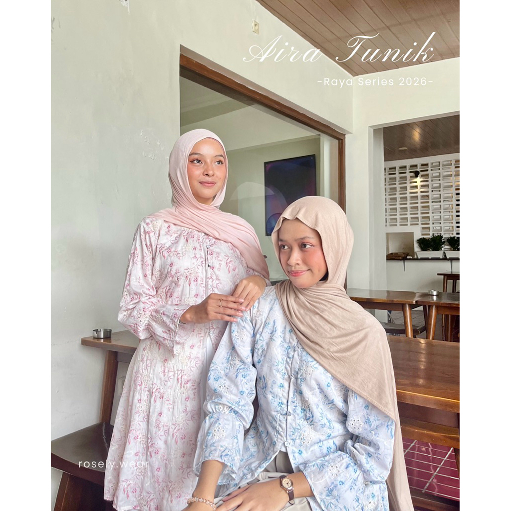 Aira Tunik | Tunik Lebaran | Tunik Katun Bordir (KATBOL) | Tunik Melayu Kondangan